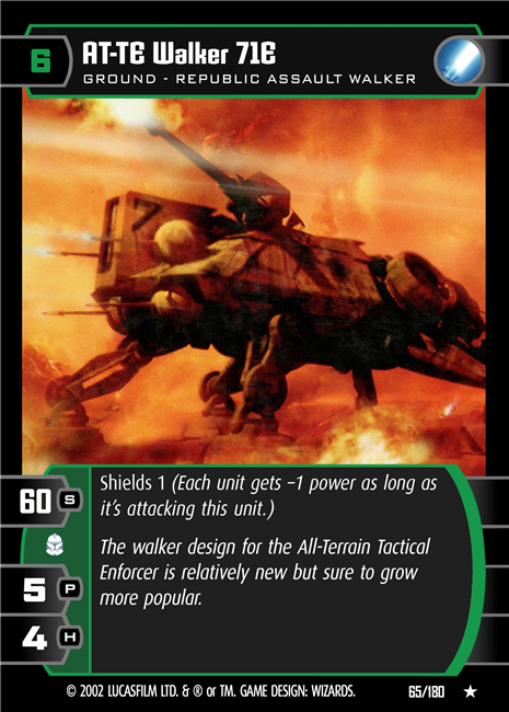 Star Wars TCG AT-TE Walker 71E (AOTC #65)