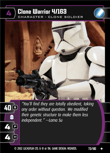Star Wars TCG Clone Warrior 4/163 (AOTC #73)
