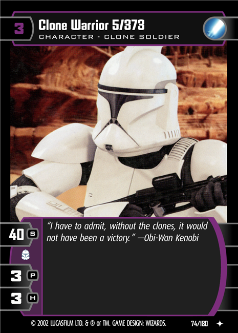 Star Wars TCG Clone Warrior 5/373 (AOTC #74)