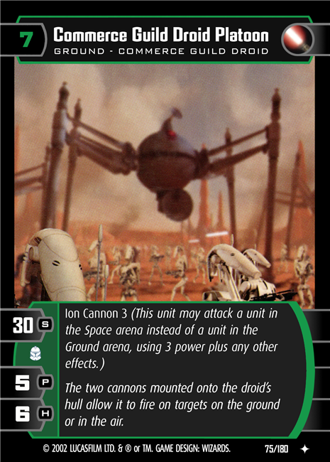 Star Wars TCG Commerce Guild Droid Platoon (AOTC #75)