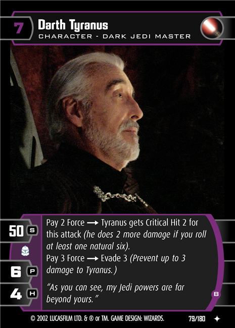 Star Wars TCG Darth Tyranus (B) (AOTC #79)