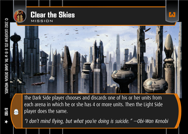 Star Wars TCG Clear the Skies (AOTC #8)