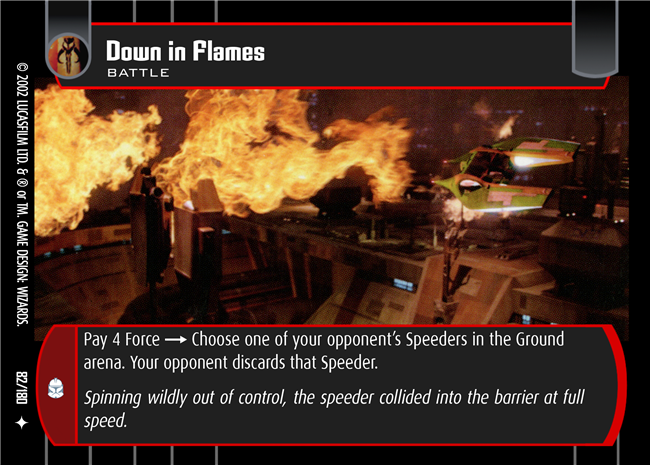 Star Wars TCG Down in Flames (AOTC #82)