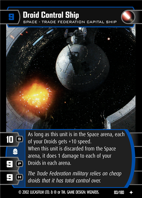 Star Wars TCG Droid Control Ship (AOTC #83)
