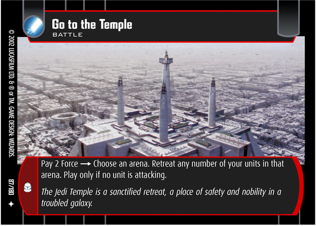 Star Wars TCG Go to the Temple (AOTC #87)