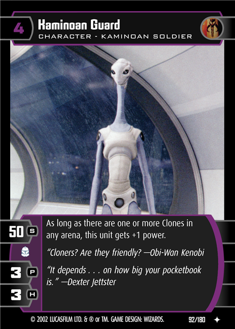 Star Wars TCG Kaminoan Guard (AOTC #92)