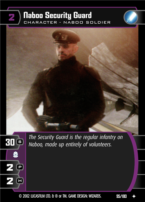 Star Wars TCG Naboo Security Guard (AOTC #95)