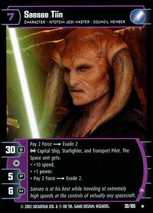 Star Wars TCG Saesee Tiin A (JG #30) - Jedi Guardians (TCG)