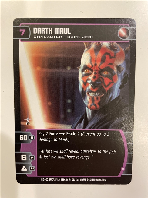 Star Wars TCG DARTH MAUL B (Hasbro Unleashed Promo) - Promo's and Other SWTCG Product