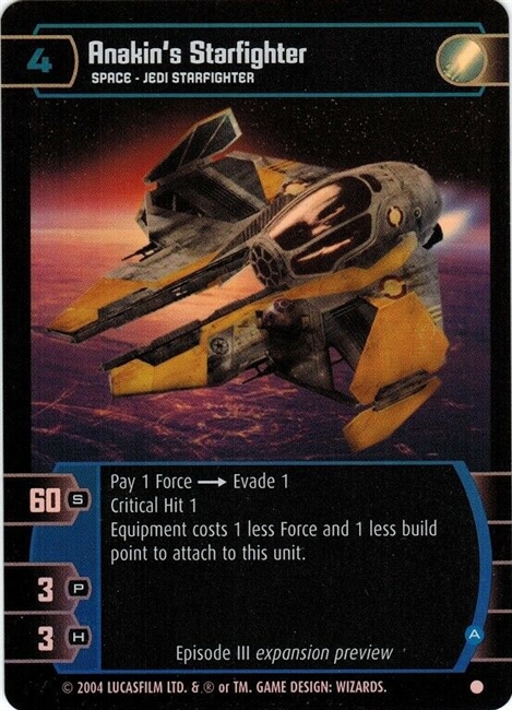 Star Wars TCG Anakin's Starfighter Promo Foil (ROTS Expansion Preview) - Promo's and Other SWTCG Product