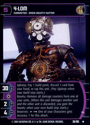 Star Wars TCG 4 LOM A (RAS #36) - Rogues & Scoundrels (TCG)