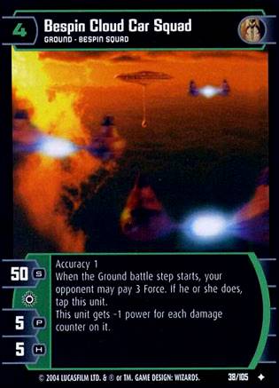 Star Wars TCG Bespin Cloud Car Squad (RAS #38) - Rogues & Scoundrels (TCG)