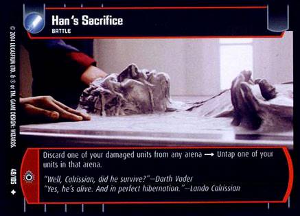 Star Wars TCG Hans Sacrifice (RAS #49) - Rogues & Scoundrels (TCG)