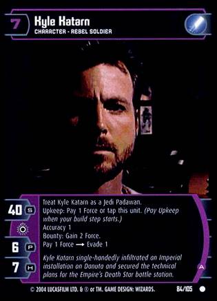 Star Wars TCG Kyle Katarn A (RAS #84) - Rogues & Scoundrels (TCG)