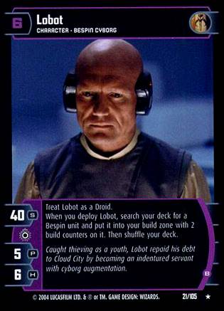 Star Wars TCG Lobot B (RAS #21) - Rogues & Scoundrels (TCG)
