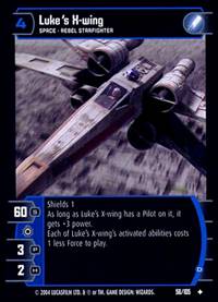 Star Wars TCG Lukes X wing D (RAS #56) - Rogues & Scoundrels (TCG)