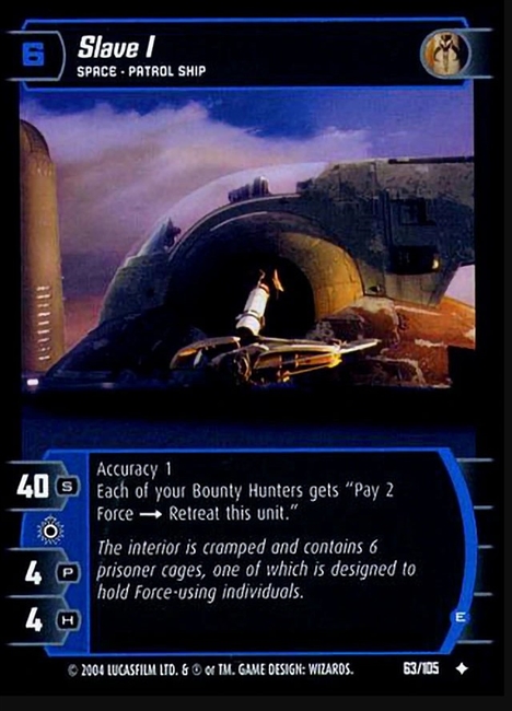 Star Wars TCG Slave 1 E (RAS #63) FOIL - Rogues & Scoundrels