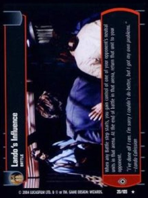 Star Wars TCG Landos Influence (RAS #20) FOIL - Rogues & Scoundrels