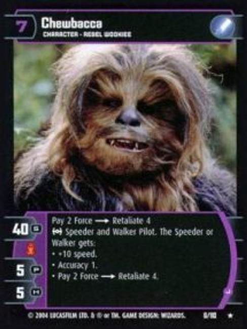 Star Wars TCG Chewbacca J FOIL - Return of the Jedi (ROTJ)
