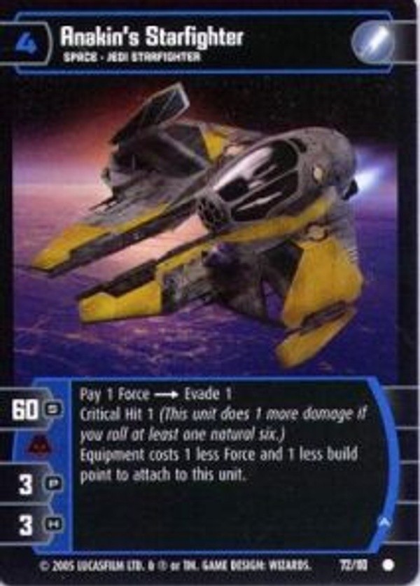 Star Wars TCG Anakins Starfighter A (ROTS #72) FOIL - Revenge of the Sith (ROTS)