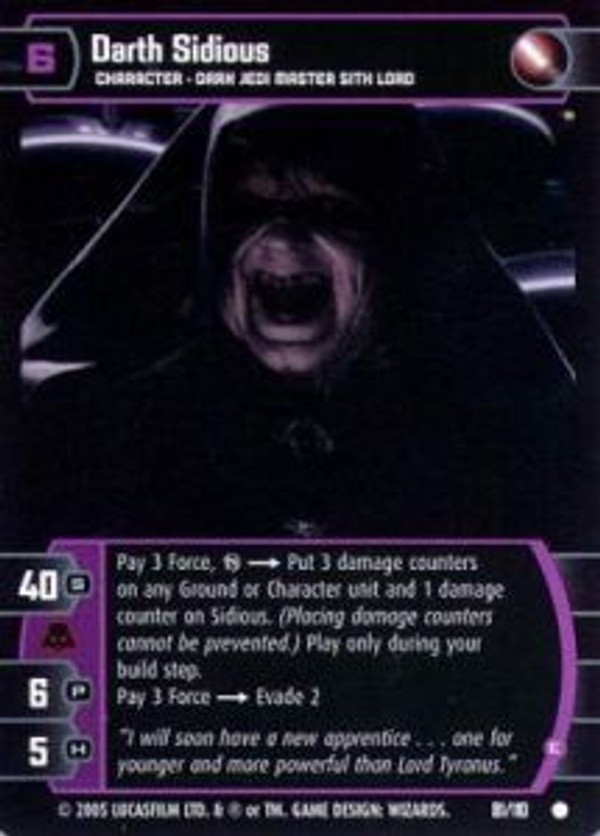 Star Wars TCG Darth Sidious E (ROTS #81) FOIL - Revenge of the Sith (ROTS)