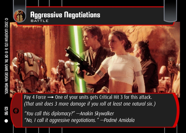 Aggressive Negotiations FOIL