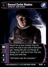 Star Wars TCG General Carlist Rieekan A (ESB # 26) - The Empire Strikes Back (TCG)