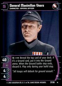 Star Wars TCG General Maximilian Veers B (ESB # 27) - The Empire Strikes Back (TCG)