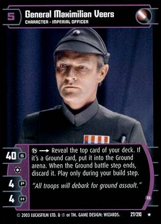 Star Wars TCG General Maximilian Veers B (ESB # 27) - The Empire Strikes Back (TCG)