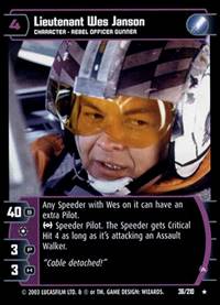 Star Wars TCG Lieutenant Wes Janson A (ESB # 36) - The Empire Strikes Back (TCG)