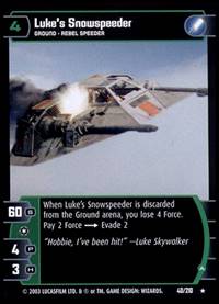 Star Wars TCG Lukes Snowspeeder A (ESB # 40) - The Empire Strikes Back (TCG)
