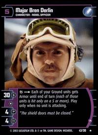 Star Wars TCG Major Bren Derlin A (ESB # 43) - The Empire Strikes Back (TCG)