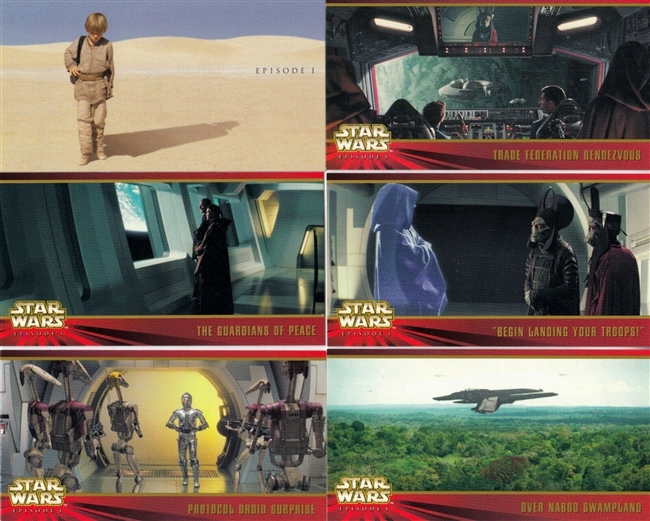 Star Wars Topps Episode I - Series 1 Complete 80 Card Set - Complete Sets