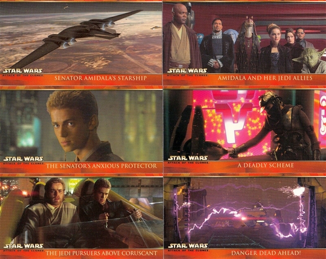 Topps 2002 Widevision Attack of the Clones -Complete 80 Card Set