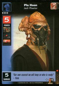 Young Jedi CCG Plo Koon, Jedi Master #18