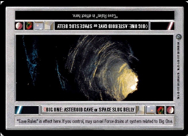 Decipher SWCCG Star Wars CCG Big One: Asteroid Cave or Space Slug Belly (WB)