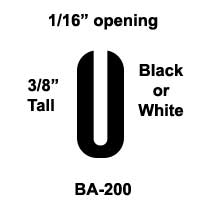 3/8" Tall Vinyl U-Channel Seal w/ 1/16" Opening - Blk or White | Brown Aircraft Supply