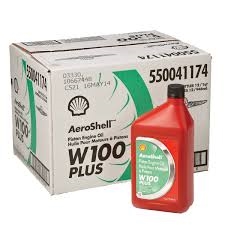 Aero Shell W100 Motor Oil Case for Aircraft | Brown Aircraft Supply