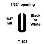 T-103 Black or White 1/4" U-Channel 25 Ft Package | Brown Aircraft Supply