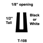 T-108 Black or White 1/2" U-Channel 25 Ft Package | Brown Aircraft Supply