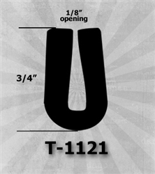 T-1121 Black 3/4" Neoprene Sponge U-Channel - Rubber Aircraft Seals | Brown Aircraft Supply