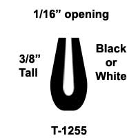 T-1255 Black or White 3/8" U-Channel 25 Ft Package | Brown Aircraft Supply