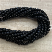 kelliesbeadboutique.com | 3mm Matte Jet Firepolish Beads