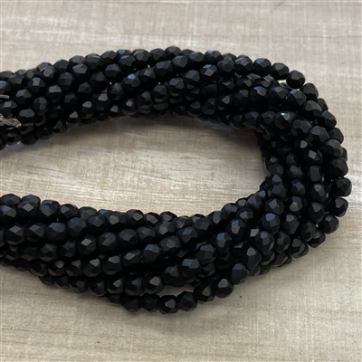 kelliesbeadboutique.com | 3mm Matte Jet Firepolish Beads