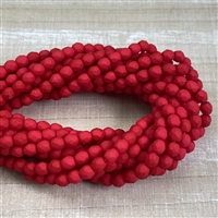 kelliesbeadboutique.com | 4mm Firepolish Saturated Red Beads