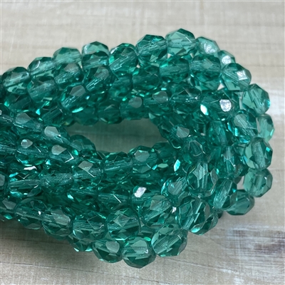 kelliesbeadboutique.com | 6mm Firepolish Light Teal