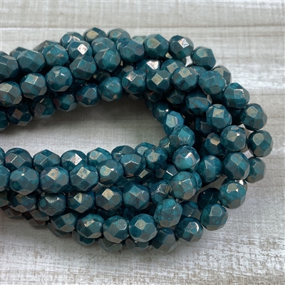 kelliesbeadboutique.com  | 6mm Firepolish Persian Turquoise