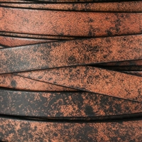 kelliesbeadboutique.com | 10mm Flat Rustic Brown Leather