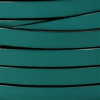 kelliesbeadboutique.com | 10mm Flat Sea Green Leather