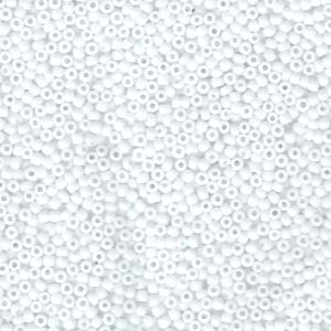 kelliesbeadboutique.com | 11/0 Miyuki Matte Opaque White Seed Beads